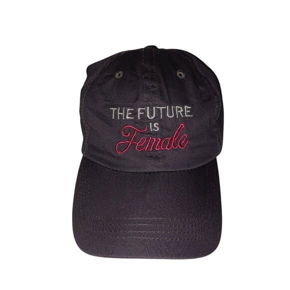 Women's Gray Baseball Cap Lightweight "The Future Is Female" Adjustable Hat - Picture 1 of 5